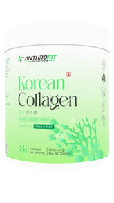 ANTHROFIT Korean Collagen Skin Radiance Peptide 8g | Glutathione, Vitamin C| Reduce Pigmentation and Wrinkles| Natural Skin Glow| 25 Servings