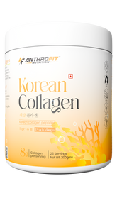 ANTHROFIT Korean Collagen Skin Radiance Peptide 8g | Glutathione, Vitamin C| Reduce Pigmentation and Wrinkles| Natural Skin Glow| 25 Servings