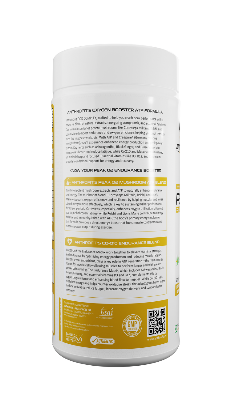 ANTHROFIT Cordyceps Mushroom - Performance Mushroom|Increase Lung Capacity, Natural Strength and Endurance| Supplement for Energy, Immunity, Fitness Support Supplement to Aid Oxygen Uptake, Testosterone & Virility, Stamina Support | 60 Capsules