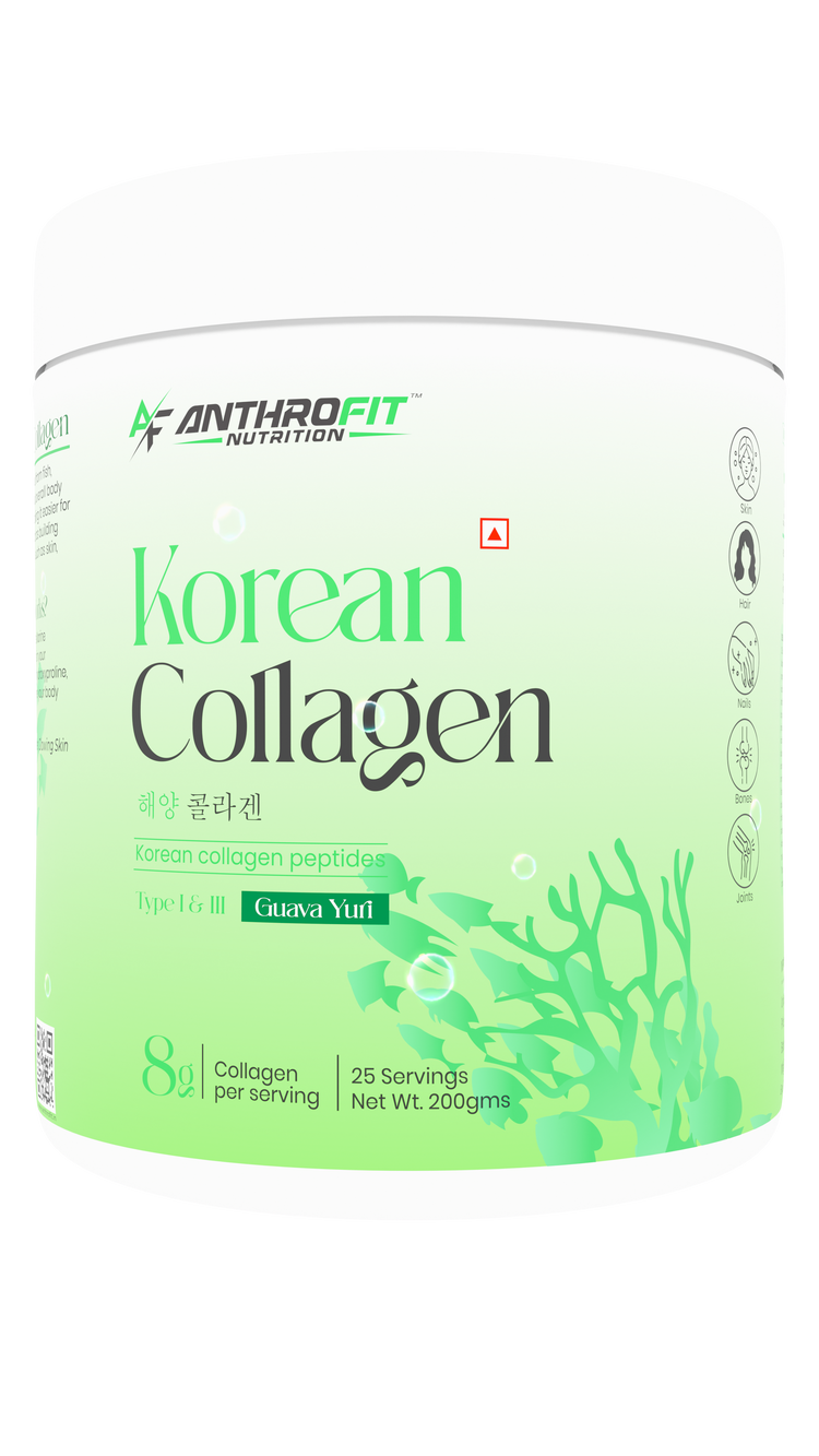 ANTHROFIT Korean Collagen Skin Radiance Peptide 8g | Glutathione, Vitamin C| Reduce Pigmentation and Wrinkles| Natural Skin Glow| 25 Servings